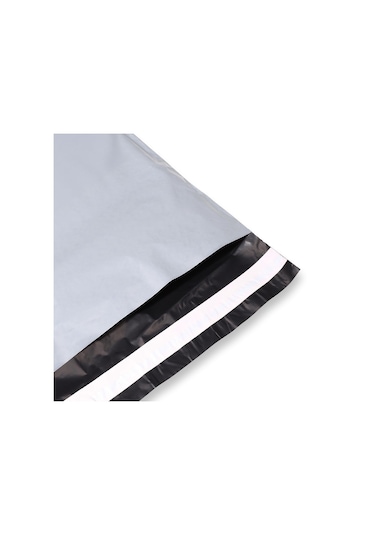 Baskısız Cepli Gri Kargo Poşeti 30x37+5 Cm - 100 Adet