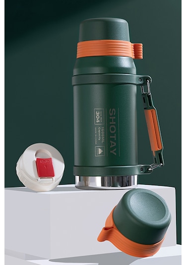 Shotay Camper Çelik Termos Unisex Matara 1500 Ml. Sht-st-8216-3 Yeşil