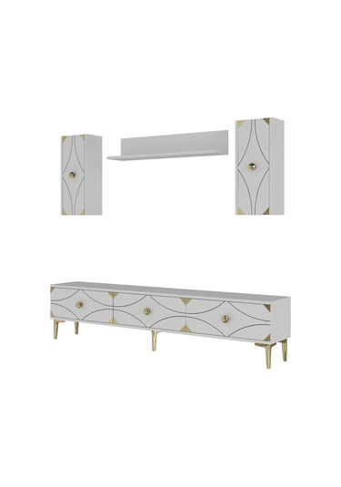 Tvr1897bg Alfa Tv Ünitesi Takımı Beyaz-gold 180cm
