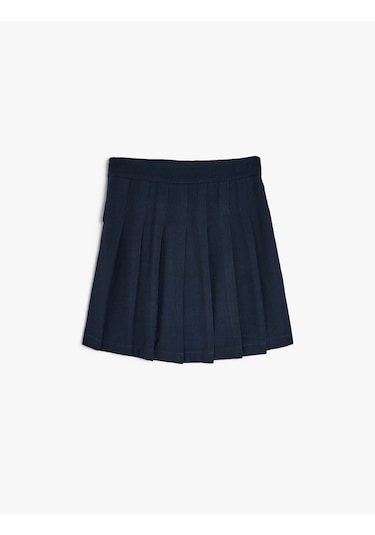 Koton Basic Pileli Okul Eteği Lacivert 5wkg70010aw Lacivert