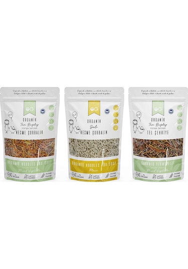 OG natural 3'Lü Organik Çorbalık ve Şehriye Seti +6 Ay