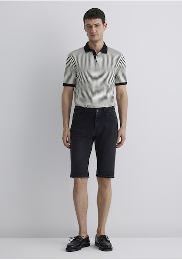 Mavi - Nicholas Dark Smoke Mavi Black Jean Şort 0416081307 Turuncu