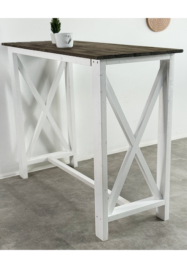 Ahşap Bar Masası Dekoratif Mutfak Masası 5056