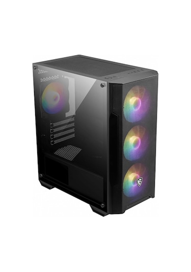 Msi Mag Forge M100A RGB Fan mAtx Bilgisayar Kasası Siyah