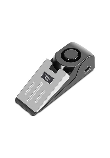 Geeksen 120db Mini Kablosuz Titreşim Alarmı Kapı Durdurma Alarmı Ev İçin Kama Şekilli Durdurucu Uyarı Güvenlik Sistemi Blok Engelleme Sistemi