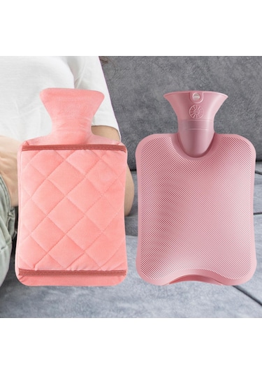Dolıty Sıcak Su Şişesi El Isıtıcı Kapaklı Torbası Ayak Omuz Pembe Pembe