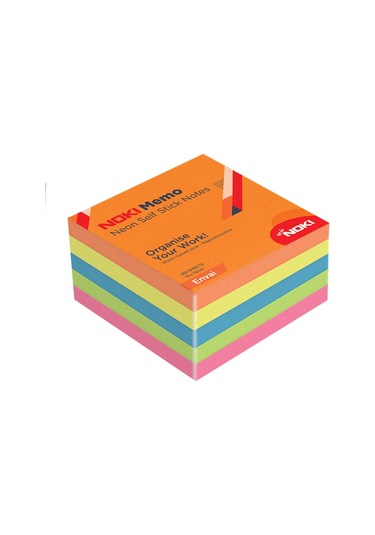 Noki 75x75 Neon Havai Envai Gizemli Ebruli Yapışkanlı Küp Blok 450 Sayfa