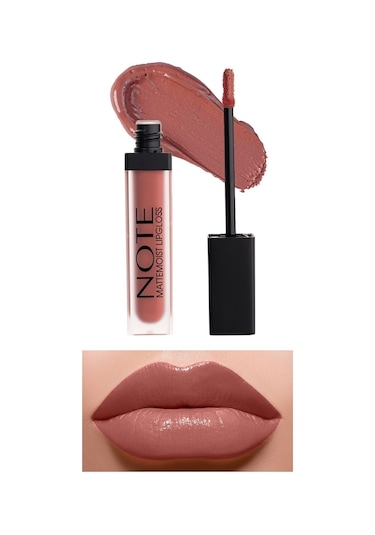 Note Cosmetique Mattemoist Lipgloss Yarı Mat Saten Bitişli Likit Ruj 413 Coral Touch - Kahverengi