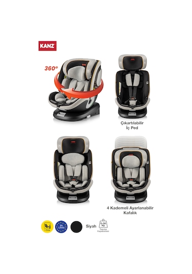 Kanz Safe N Rest I-size Oto Koltuğu Siyah