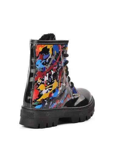 Aspor Siyah Rugan Çocuk Bot Çok Renkli