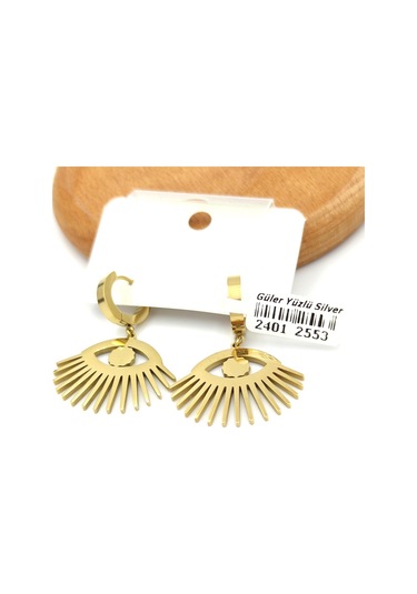 Çelik Mineli Göz Halka Küpe