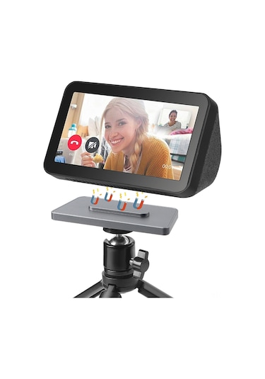 Yaozixa Echo Show 5 İçin Manyetik 360 Dönebilen Alüminyum Stand Seti - Akıllı Ekranlı Hoparlörlere Uygun