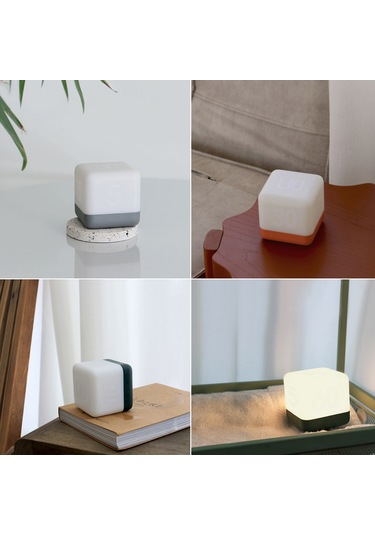 Ranyeek Turuncu Usb Şarjlı Küp Formlu Gece Lambası - 2 Aydınlatma Seviyesi Ve 5-60 Dakika Zamanlayıcı Fonksiyonu İle Yatak Odası, Çocuk Odası İçin Turuncu