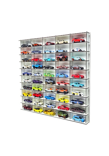 Woodbu 1/64 Hobi Araba Rafı 50 Araç (Hot Wheels, Matchbox)