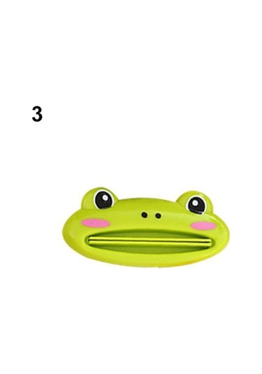 Yeşil 1 Adet Moda Banyo Kolay Karikatür Diş Macunu Dispenseri Ev Tüp Haddeleme Tutucu Sıkacağı Yeşil