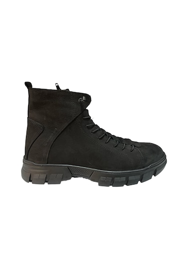 Hammer Jack Aversa Casual Hakiki Deri Nubuk Erkek Bot (Kış 22) Siyah