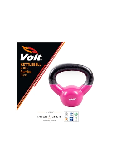 Voit Vinly Kettlebell 2 KG Pembe
