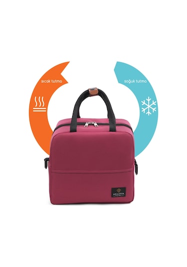 7 Lt Yemek Taşıma Çantası Sıcak Ve Soğuk Termal Termos Kamp Piknik Soğutucu Buzluk Çanta Fuşya Fuşya