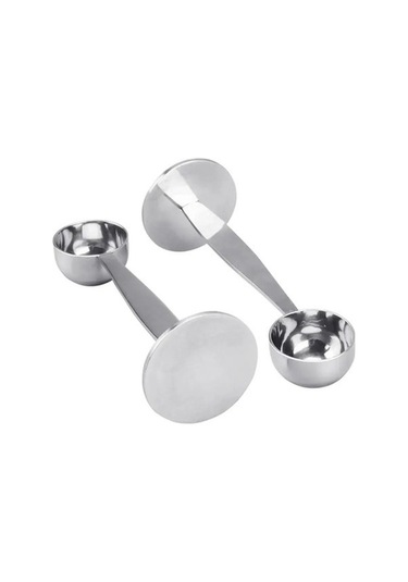 Didadodo Paslanmaz Çelik Espresso Kaşığı Seti - Ölçüm & Sıkıştırma, Gümüş Kahve Aksesuarı Gümüş, Gümüş