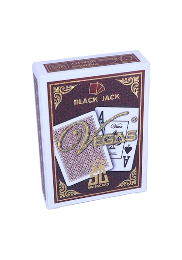 Swisscard İskambil Blackjack Poker Oyun Kartı - Kırmızı