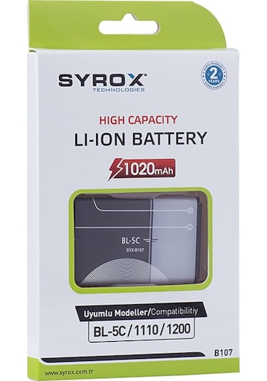 Nokia Bl 5C Pil Batarya Syrox Marka