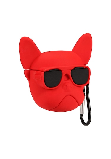 E2M Airpods 3 Uyumlu Kılıf Bulldog Kırmızı