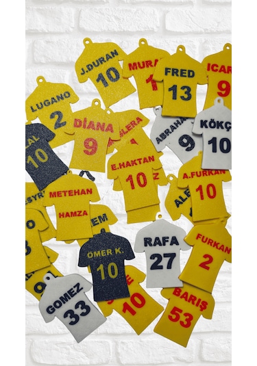 İsme Özel Takım Anahtarlık - 1 Adet Çok Renkli