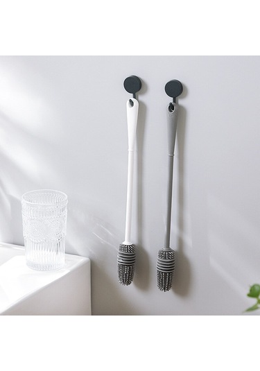 Silikon Bardak Fırça Fincan Scrubber Cam Temizleyici Şişe Termos Temizleme Fırçaları Uzun Mutfak Kolu Biberon Yıkama Aracı