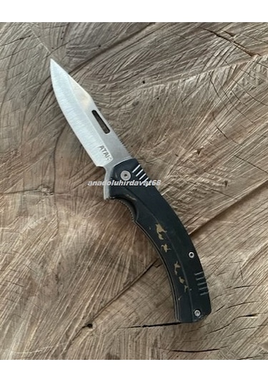 Atak Çelik Cep Çakısı Kamp Çakısı Avcı Bıçagı Emniyetli Cep Bıçak 23cm Siyah