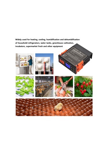 Neevoyu Stc-3028 Akıllı Sıcaklık Nem Kontrol Cihazı - Isıtma/soğutma/nemlendirme/kuruşturma - 0.3 C Doğruluk - Ac 110-220v