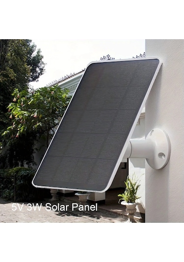 Xuweiwei Düşük Voltajlı Güvenlik Kameraları İçin 5v 3w Beyaz Çift Paket Güneş Paneli Mikro Usb Usb-c Uyumlu Kolay Kurulum 360 Dönüş