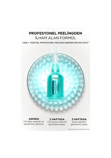 L'Oreal Paris Bright Reveal Koyu Lekelere Karşı Hızlı Etkili Yenileyici Peeling Serum 25 ML