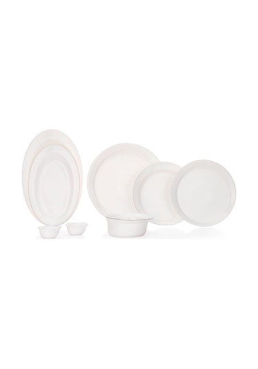 Schafer Superfine Bone Lux Yemek Takımı 56 Parça-platin Beyaz - Platin