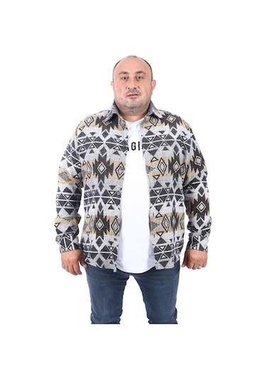 Moc Grande MocGrande Büyük Beden Oduncu Gömlek Red Apple 22210