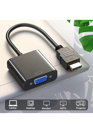 Hdmı To Vga Dişi Çevirici Adaptör Görüntü Aktarma Çevirici