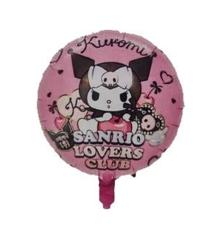 Folyo Balon Kuromi Temalı 45 Cm Pembe Kuromi Doğum Günü Folyo Balon Çok Renkli