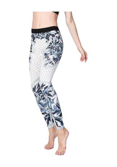 Paıyıge Yoga Pantolonu Kadın Baskılı Şakayık Ve Noktalar Hk30