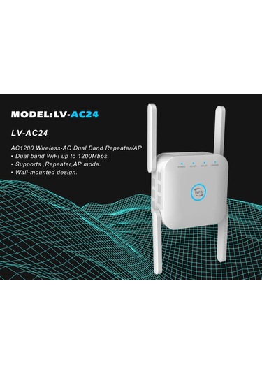 Geeksen Repeater 2.4g Çift Frekans 1200mm, Wifi Kablosuz