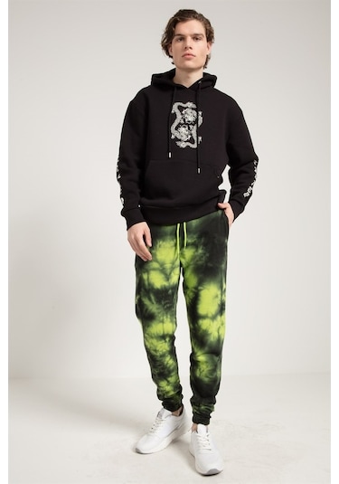 Jahr Marc Batik Yıkamalı Yeşil Erkek Eşofman Altı Yeşil