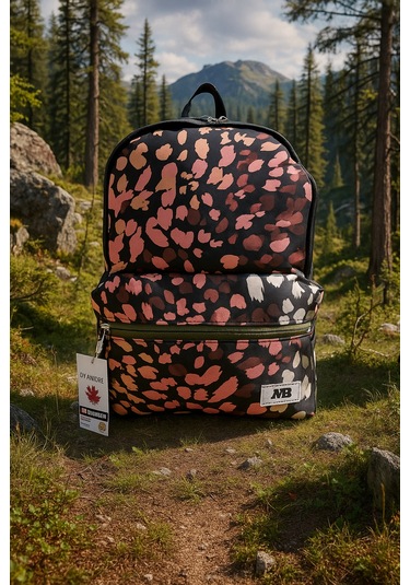 Newbag Kamuflaj Kız Okul Sırt Çantası Yeni Sezon - Pembe Kamuflaj