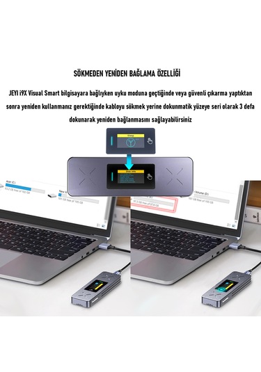 Jeyı İ9x Visual Smart Usb 3.2 Gen2 Ssd Muhafaza Kutusu