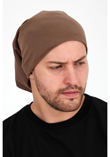 Erkek 4 Fonksiyonlu Koruyucu Pamuklu, Esnek, Terletmez, Bandana, Boyunluk, Maske - Tek Ebat / Kahverengi Kahverengi