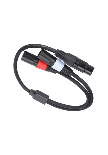 Yaleker Jorındo 5-pin Xlr Dişi İle Çift 3-pin Xlr Erkek 0.5m Ses Kablosu - Gürültüsüz İletim, Stüdyo/live Performans Uyumlu Jd6076