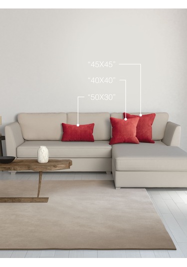 Br Perle Home Daily Series Kırmızı Kırlent Yastık Kılıfı Gelincik