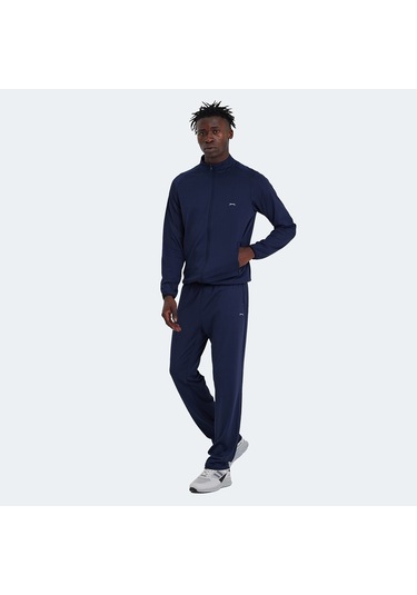 Slazenger ORRA IN Erkek Fermuarlı Dik Yaka Cepli Lacivert Eşofman Takımı