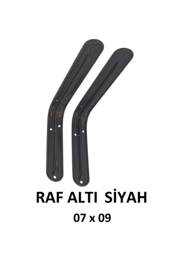 Metal Boyalı Lüx Siyah Raf Altı 7x9 - (2 Adet)