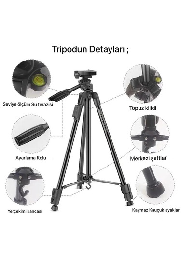 Ultratekno Np-3180s 129 Cm Bluetooth Kumandalı Profesyonel Tripod