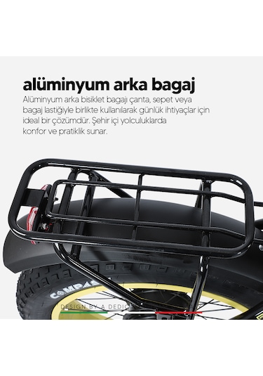 Strada Cycles E-bro HD Fat Bike Katlanabilir 20 Jant Elektrikli Bisiklet