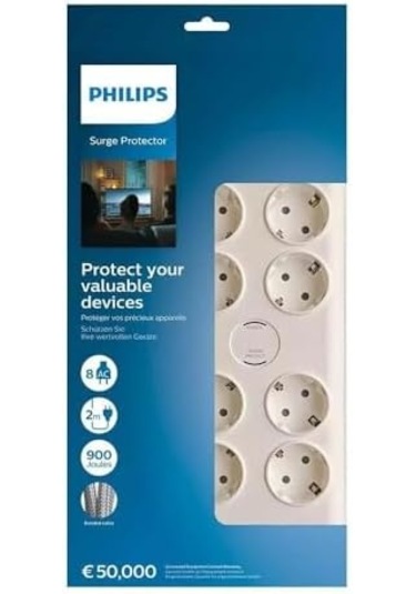 Spn7080 Akım Korumalı Priz 8'li 900j 2m 3680w 16a 1