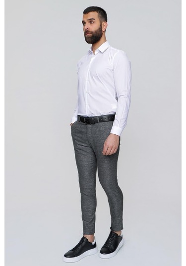 P 1090 Slim Fit Siyah Spor Pantolon Siyah